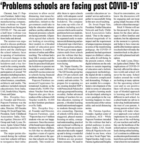 Problems schools are facing post Covid-19